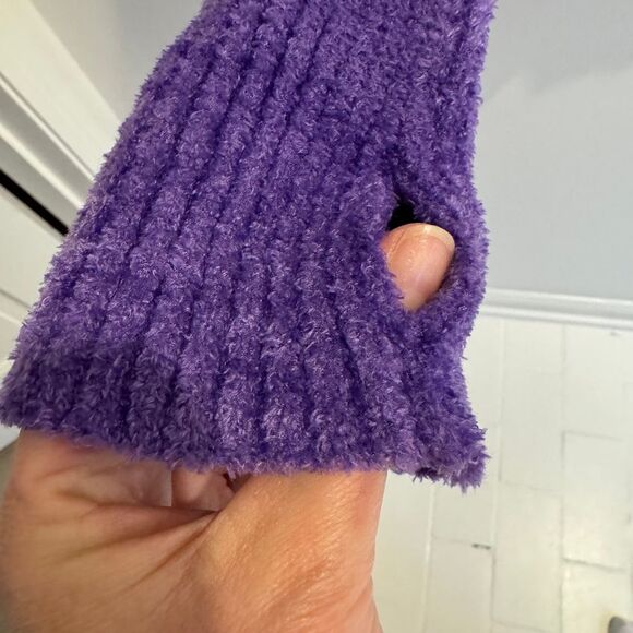 Athleta Cuddle Up Cozy Sweater Purple Cowl Neck Long Sleeve Pullover Size Medium - Picture 4 of 7